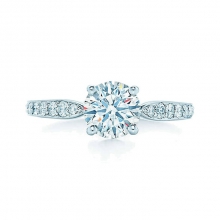 蒂芙尼訂婚鉆戒和珠式鑲鉆戒指