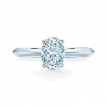 蒂芙尼订婚钻戒铂金镶嵌椭圆形切割钻石订婚钻戒