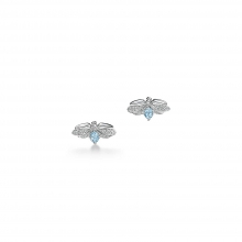 蒂芙尼TIFFANY PAPER FLOWERS™铂金镶嵌钻石和海蓝宝石萤火虫耳环