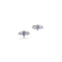 蒂芙尼TIFFANY PAPER FLOWERS™铂金镶嵌钻石和坦桑石萤火虫耳环