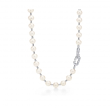 蒂芙尼TIFFANY HARD WEAR純銀淡水珍珠項鏈，40.6 厘米
