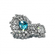蒂芙尼BLUE BOOK高级珠宝2022 Blue Book铂金镶嵌海蓝宝石及钻石戒指