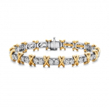 蒂芙尼SCHLUMBERGER™高级珠宝18K黄金镶钻手链