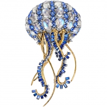 蒂芙尼BLUE BOOK高级珠宝2023 BLUE BOOK水母绮想（Jellyfish）胸针