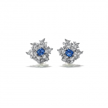 蒂芙尼BLUE BOOK高级珠宝2023 BLUE BOOK铂金镶嵌钴蓝色尖晶石及钻石耳环