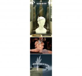 蒂芙尼The Great Gatsby系列Savoy钻石和珍珠头饰官方图