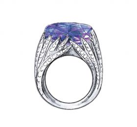 蒂芙尼BLUE BOOK高级珠宝2017 BLUE BOOK紫水晶及钻石戒指戒指
