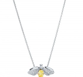 蒂芙尼PAPER FLOWERS铂金镶嵌黄钻及钻石萤火虫造型项链 项链
