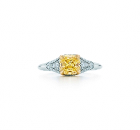 蒂芙尼蒂芙尼黄钻装饰艺术风格钻石戒指