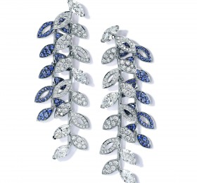 蒂芙尼BLUE BOOK高级珠宝2018 BLUE BOOK蕨叶造型耳环 耳饰