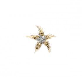 蒂芙尼SCHLUMBERGER™高级珠宝18K黄金镶钻火焰造型胸针 胸针