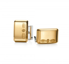 蒂芙尼TIFFANY 1837系列18K 黄金和纯银矩形袖扣袖扣