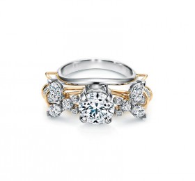 蒂芙尼SCHLUMBERGER™高级珠宝铂金和 18K 金 Two Bees 订婚钻戒 戒指