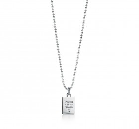 蒂芙尼TIFFANY 1837系列Makers 系列纯银方形吊饰项链，61.0 厘米 项链