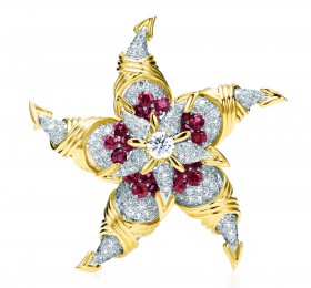 蒂芙尼史隆伯杰系列海星花卉造型胸针 胸针