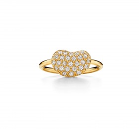 蒂芙尼 18K黄金镶嵌钻戒指 戒指