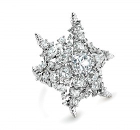蒂芙尼 铂金镶嵌一颗重逾2克拉的钻石及钻石戒指 戒指