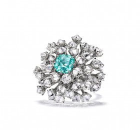 蒂芙尼BLUE BOOK高级珠宝2023 BLUE BOOK铂金镶嵌钻石戒指官方图