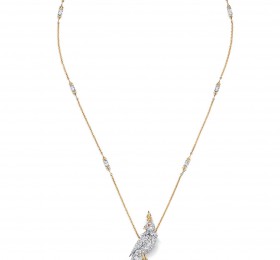 蒂芙尼史隆伯杰系列18K玫瑰金及铂金镶嵌香槟色巴洛克天然野生珍珠，香槟色钻石，钻石及红宝石胸针官方图