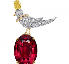 蒂芙尼SCHLUMBERGER™高级珠宝“石上鸟”胸针胸针