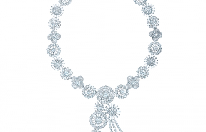 蒂芙尼BLUE BOOK高级珠宝花束装饰钻石项链