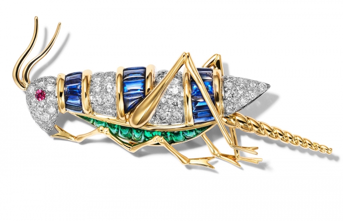蒂芙尼史隆伯杰系列高级珠宝史隆伯杰蟋蟀造型胸针