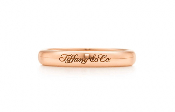 蒂芙尼结婚戒指“Tiffany & Co.”字样 戒指
