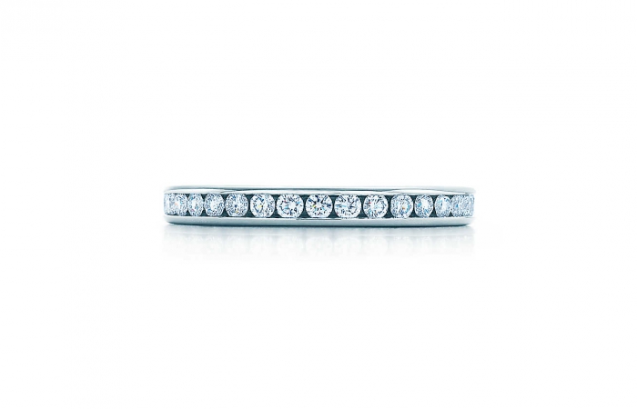 蒂芙尼结婚戒指槽式镶嵌指环