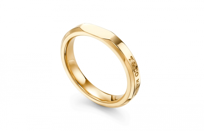 蒂芙尼男士配飾18K 黃金窄式戒指