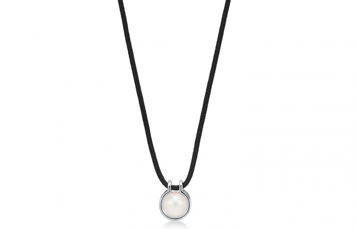 蒂芙尼TIFFANY HARD WEAR纯银淡水珍珠丝带项链，66.0 厘米