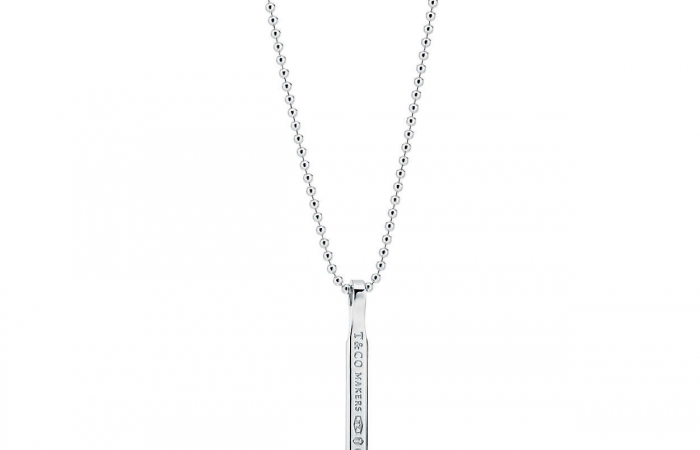 蒂芙尼TIFFANY 1837系列Makers 系列纯银条形吊饰项链，61.0 厘米