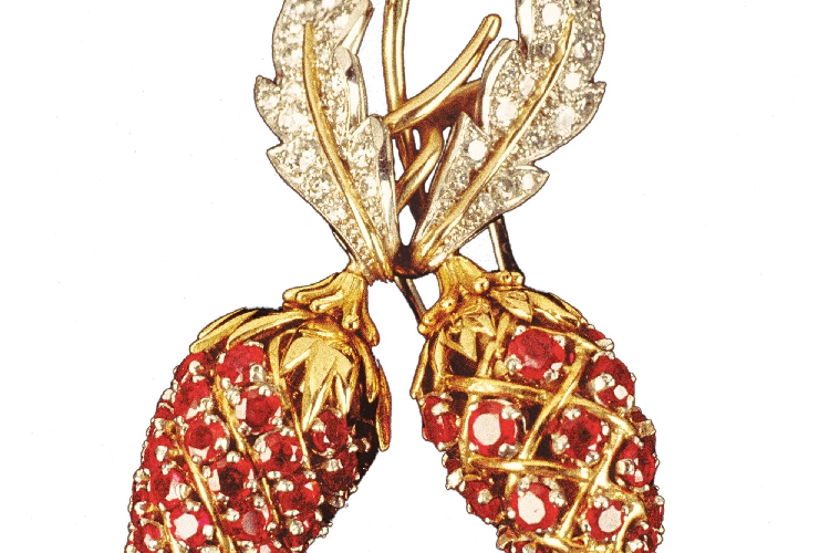 蒂芙尼史隆伯杰系列高级珠宝史隆伯杰水果造型胸针