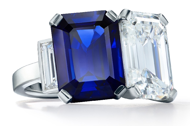 蒂芙尼BLUE BOOK高级珠宝2018 BLUE BOOK铂金镶嵌蓝宝石戒指