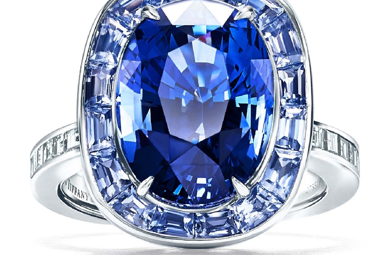 蒂芙尼BLUE BOOK高级珠宝2018 BLUE BOOK铂金镶嵌斯蓝宝石戒指