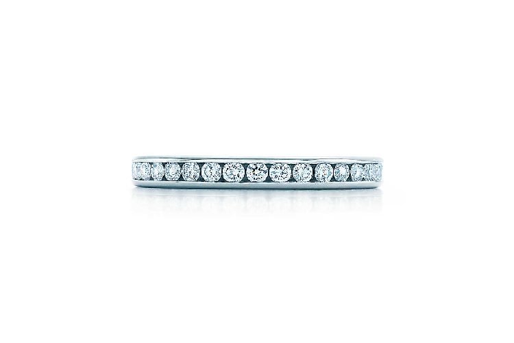 蒂芙尼结婚戒指槽式镶嵌指环