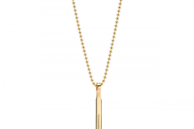 蒂芙尼TIFFANY 1837系列Makers 系列 18K 黄金条形吊饰项链，61.0 厘米