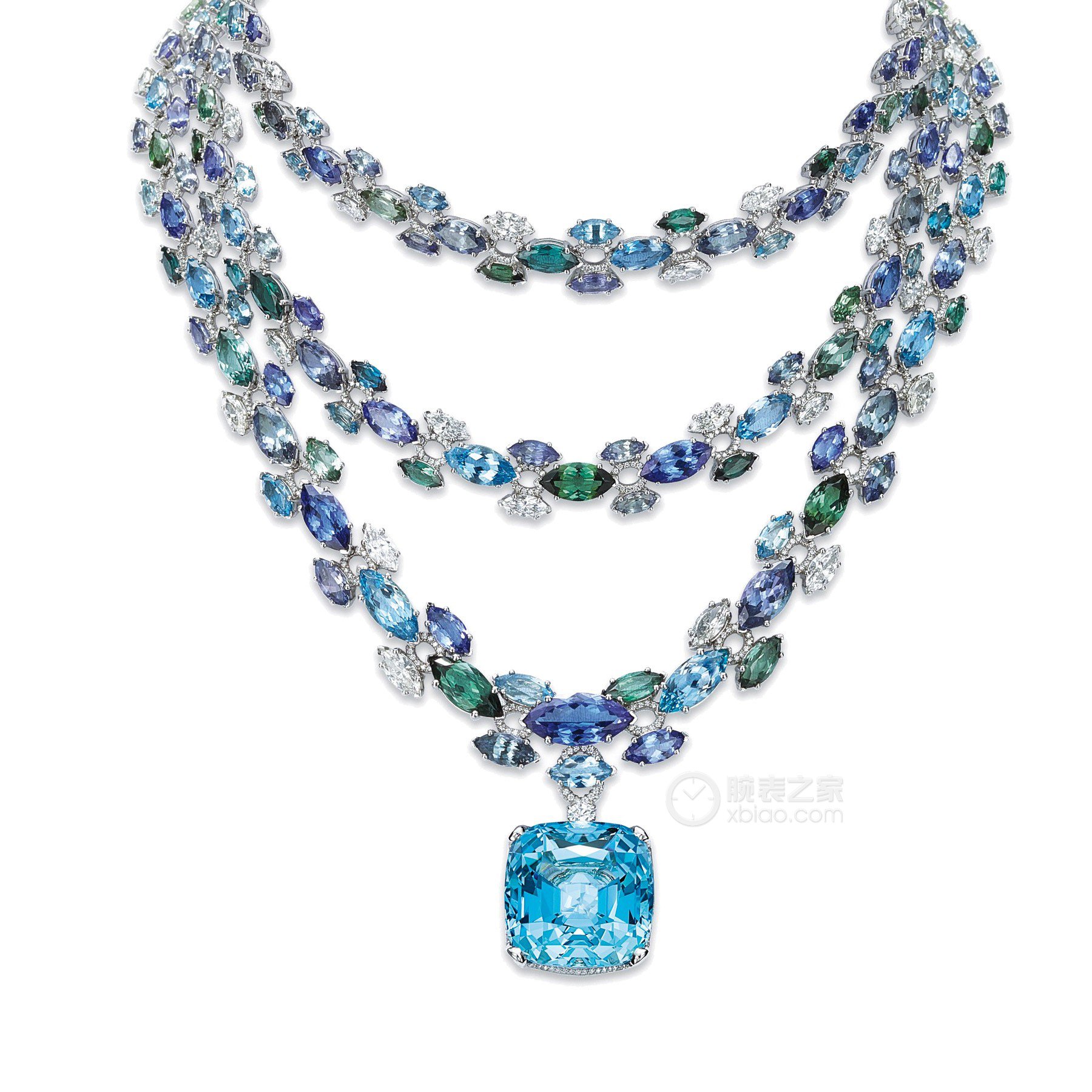 高清图|蒂芙尼珍珠及钻石项链项链图片6|腕表之家-珠宝