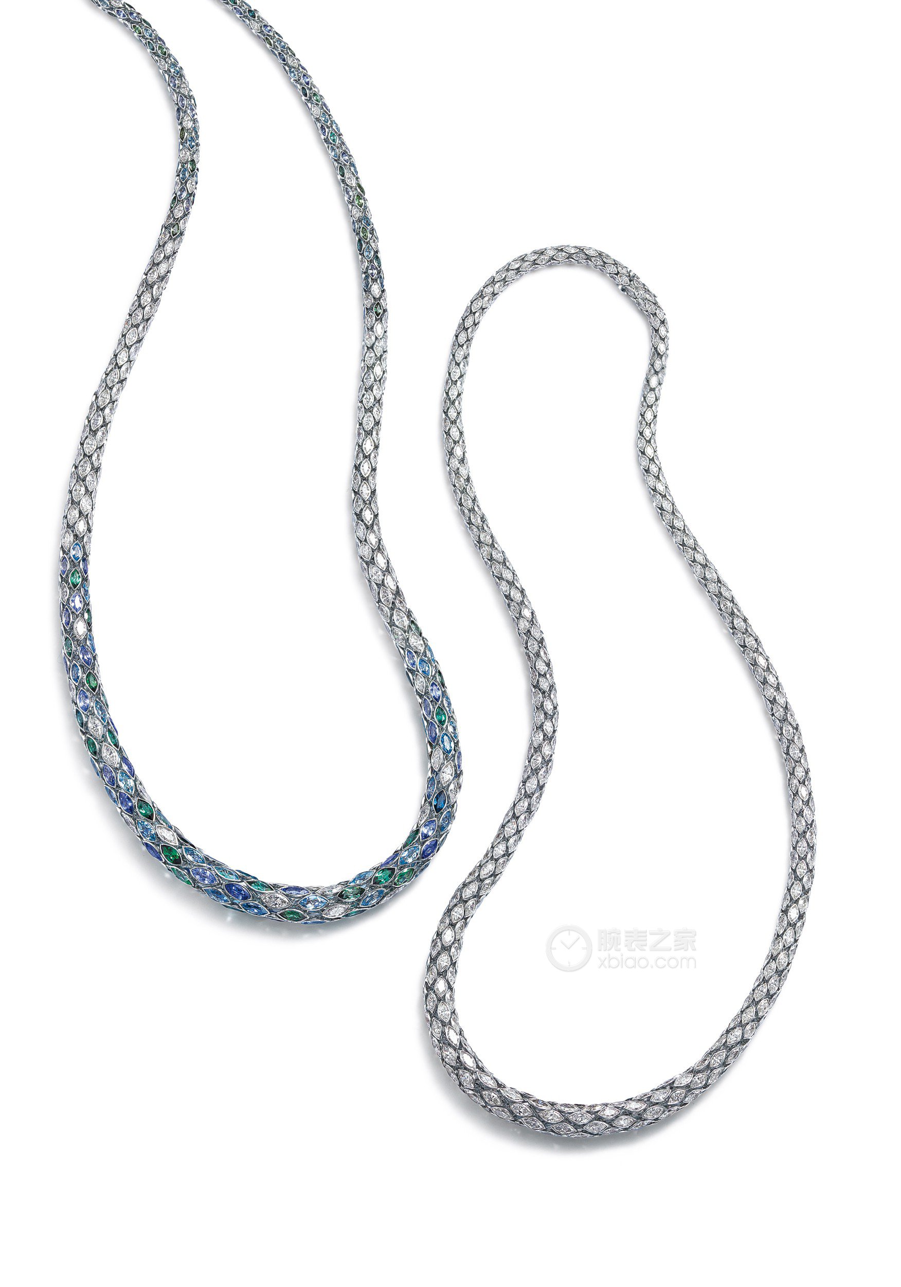 蒂芙尼BLUE BOOK高级珠宝流线形项链项链