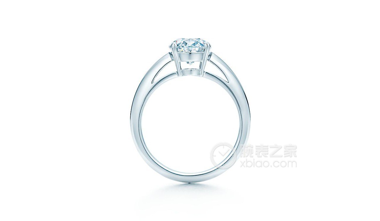 蒂芙尼订婚钻戒铂金镶嵌椭圆形切割钻石订婚钻戒戒指
