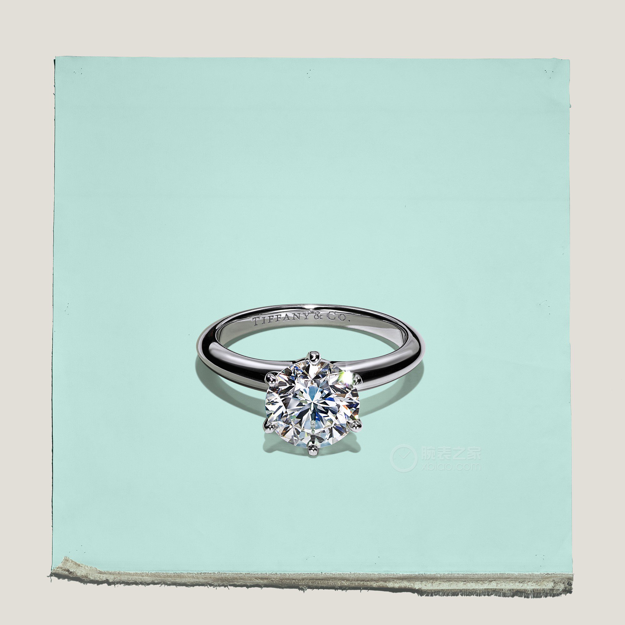 蒂芙尼订婚钻戒铂金六爪镶嵌订婚钻戒戒指