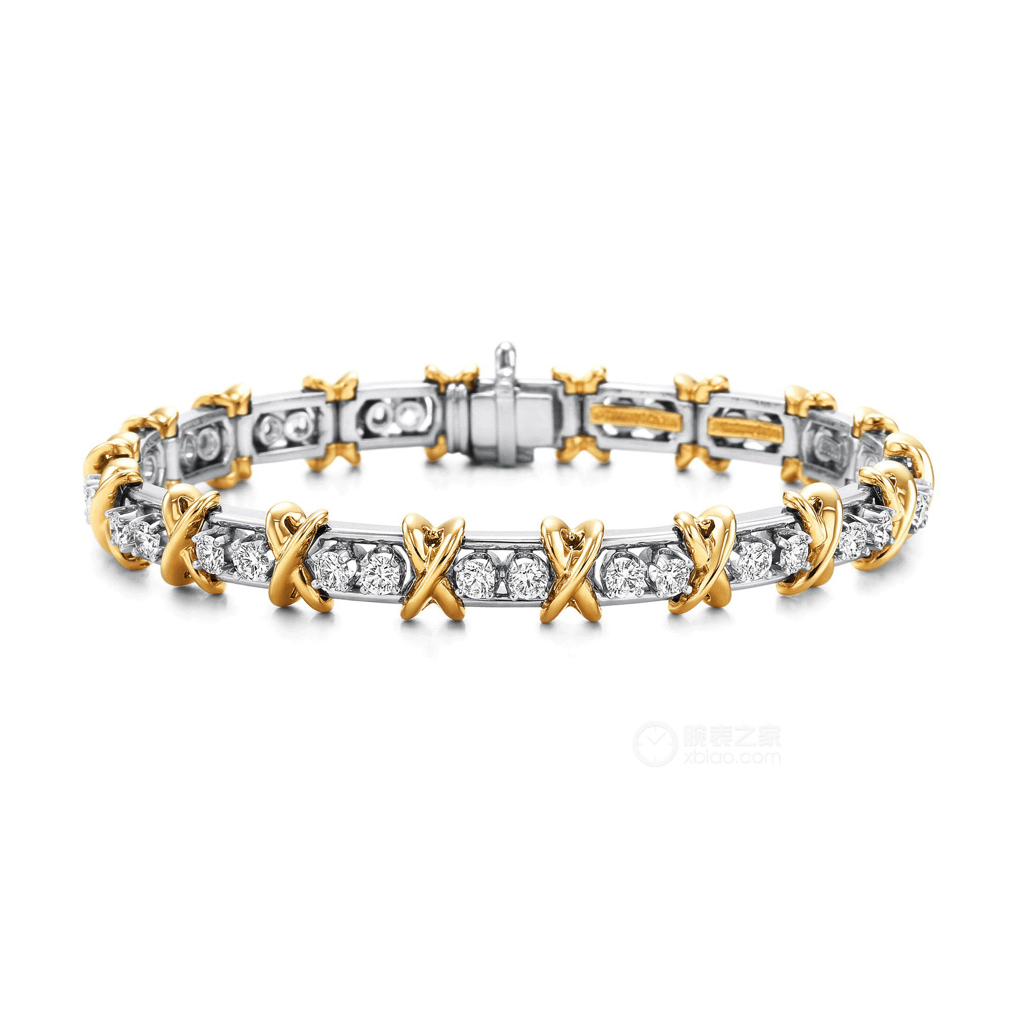 蒂芙尼SCHLUMBERGER™高级珠宝18K黄金镶钻手链手镯