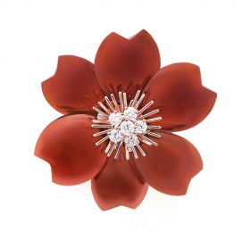 梵克雅宝花朵系列Rose de Noël VCARA54000 胸针