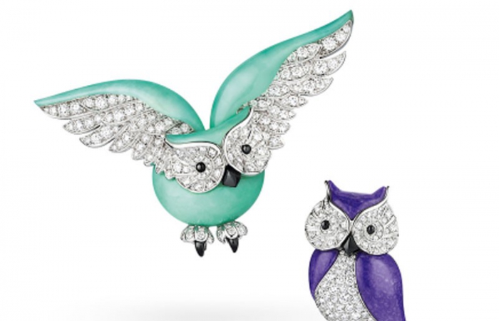 梵克雅宝主题系列L’ARCHE DE NOE RACONTEE PAR VAN CLEEF & ARPELS Hiboux胸针