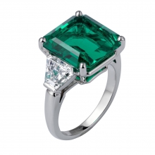 卡地亚高级珠宝系列祖母绿钻石戒指