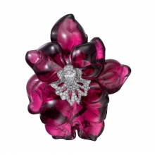卡地亚Caresse d’Orchidées高级珠宝胸针