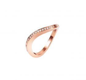 卡地亚PARIS NOUVELLE VAGUE系列玫瑰K金波浪装饰戒指戒指