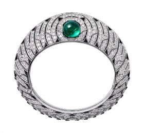 卡地亚 高级珠宝系列MAYA祖母绿钻石手环 手镯