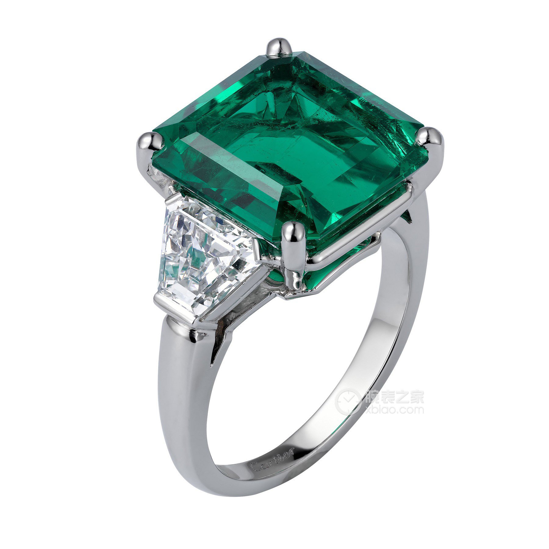 卡地亚高级珠宝系列祖母绿钻石戒指戒指