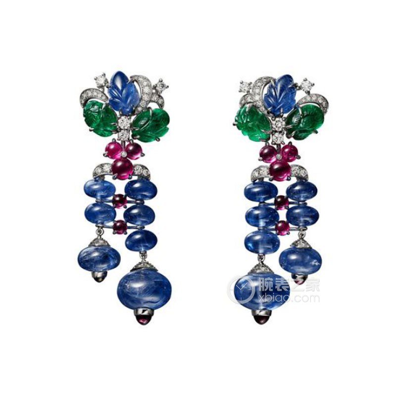 卡地亚COLORATURA高级珠宝系列SAMBHAL水果锦囊风格耳环吊坠耳饰