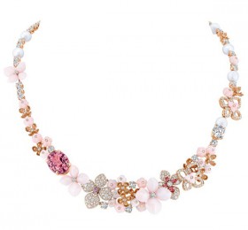 CHAUMET JARDINS花园Hortensia 绣球花“花园”高级珠宝082463 项链